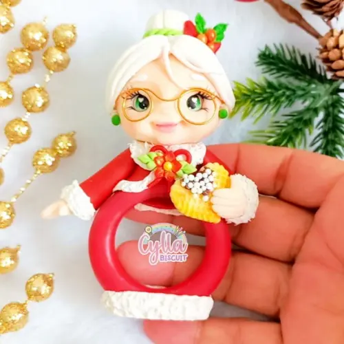 Porta Guardanapo em Biscuit de Natal
