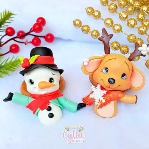 Porta Guardanapo em Biscuit de Natal