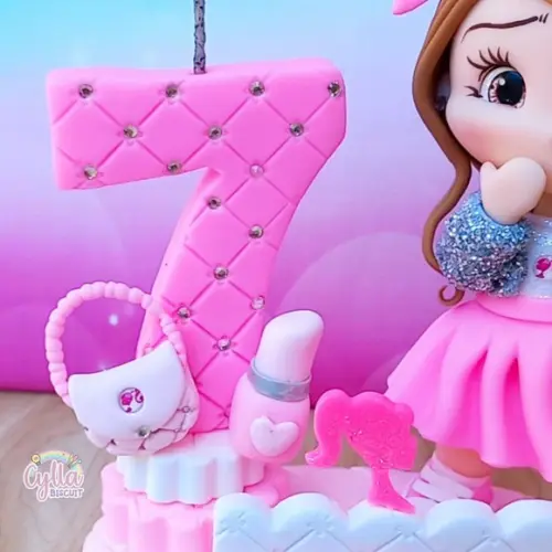 Topo de Bolo Barbie Biscuit