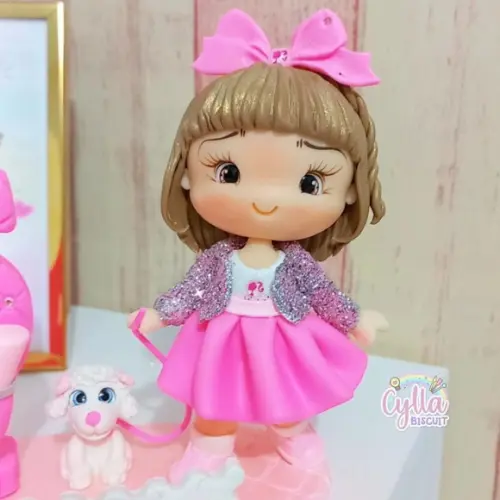 Topo de Bolo Barbie Biscuit