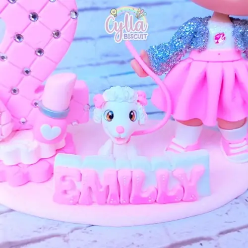 Topo de Bolo Barbie Biscuit