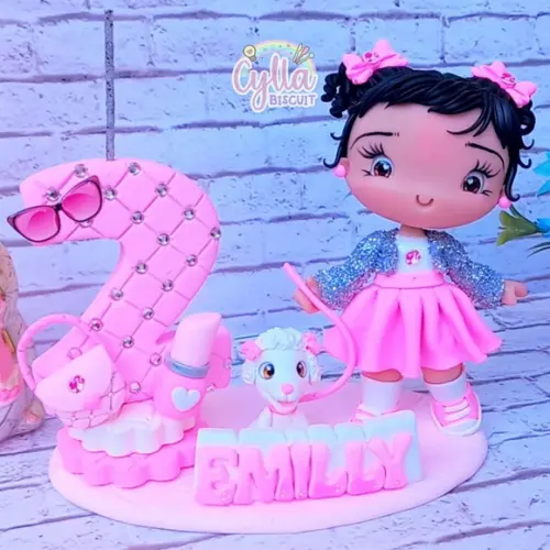 Topo de Bolo Barbie Biscuit