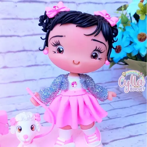 Topo de Bolo Barbie Biscuit
