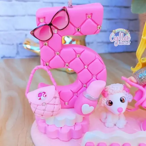 Topo de Bolo Barbie Biscuit