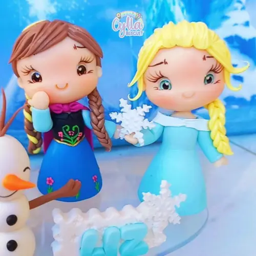 Topo de Bolo Biscuit Frozen