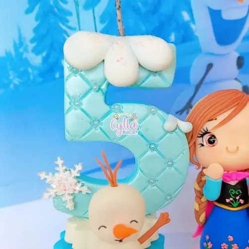 Topo de Bolo Biscuit Frozen