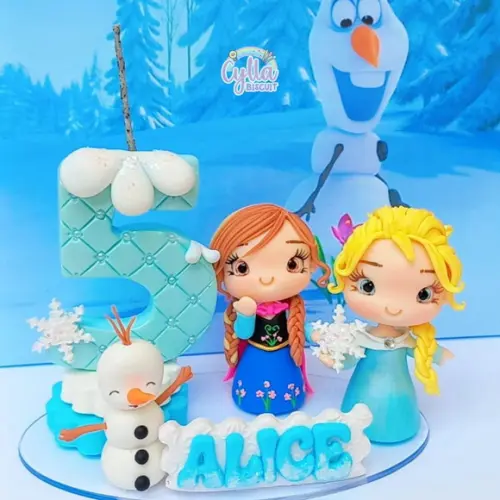 Topo de Bolo Biscuit Frozen