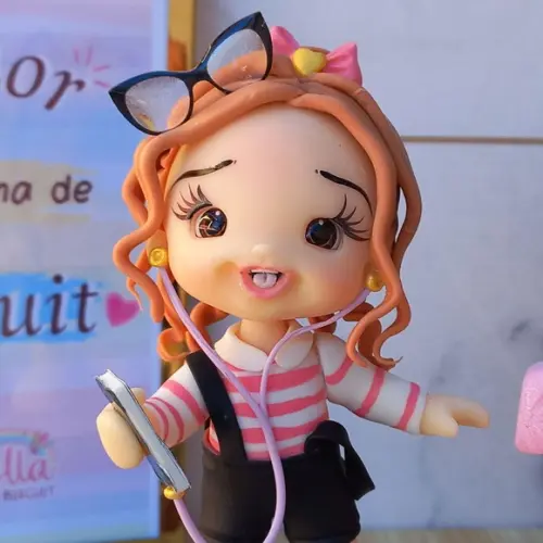 Topo de Bolo Roblox Menina em Biscuit