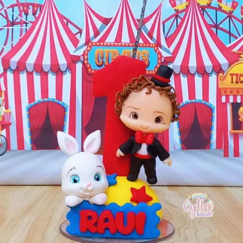 Vela Circo Mágico em Biscuit