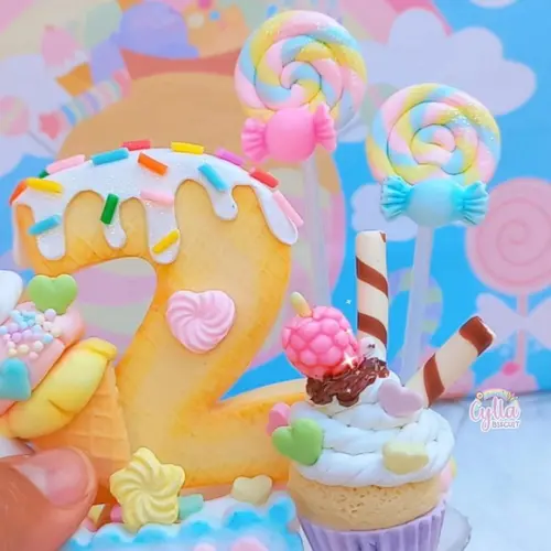 Vela Confeitaria em Biscuit