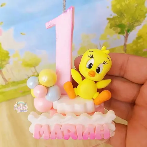 Vela de Aniversário Piu-piu Biscuit