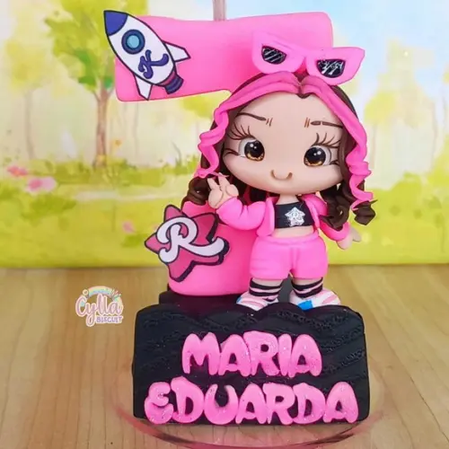 Vela Emilly Vick dos Rosa em Biscuit