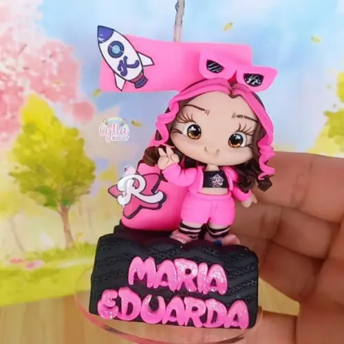 Vela Emilly Vick dos Rosa em Biscuit