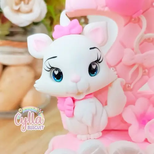 Vela Gata Marie em Biscuit