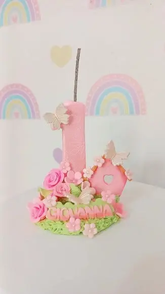 Vela Jardim em Biscuit
