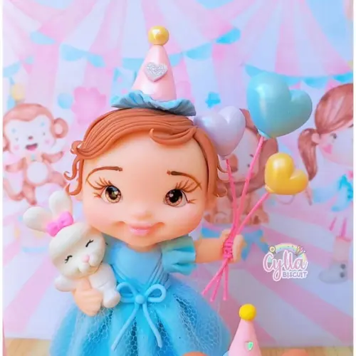 Vela Topo de Bolo Circo Rosa