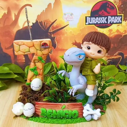 Vela Topo de Bolo Jurassic Park Biscuit