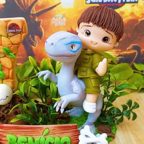 Vela Topo de Bolo Jurassic Park Biscuit