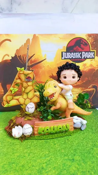 Vela Topo de Bolo Jurassic Park Biscuit