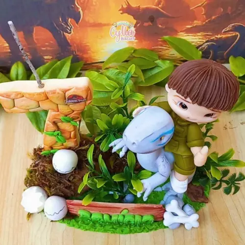 Vela Topo de Bolo Jurassic Park Biscuit