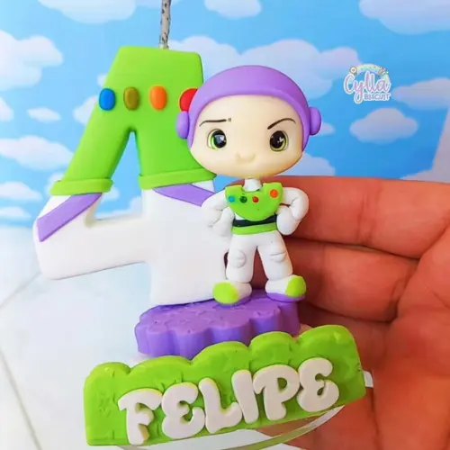 Vela Toy Story Buzz Lightyear em Biscuit