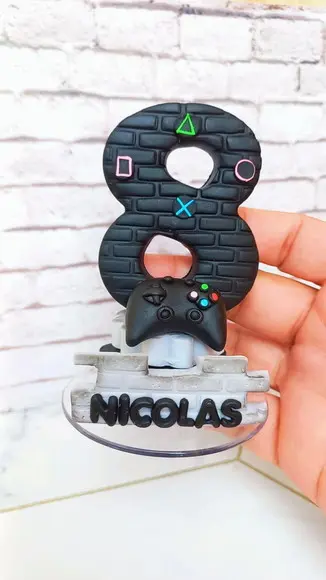 Vela Vídeo Game em Biscuit