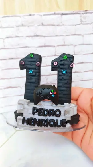 Vela Vídeo Game em Biscuit