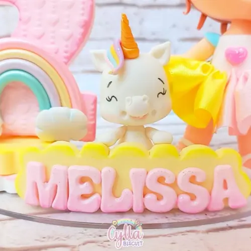 Vela Unicornio Topo de Bolo Biscuit