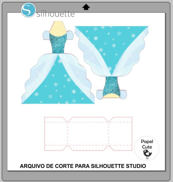 2 Arquivos Vestidos Frozen em Studio Silhouette