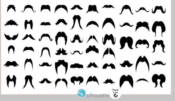 Arquivo de Corte Bigodes 1 em Studio Silhouette