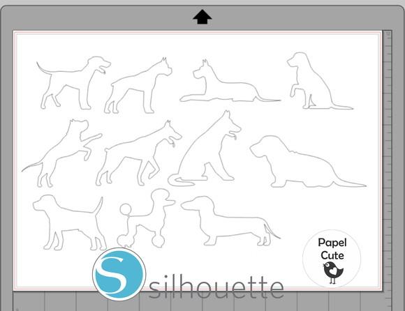 Arquivo de Corte Cachorros Studio Silhouette