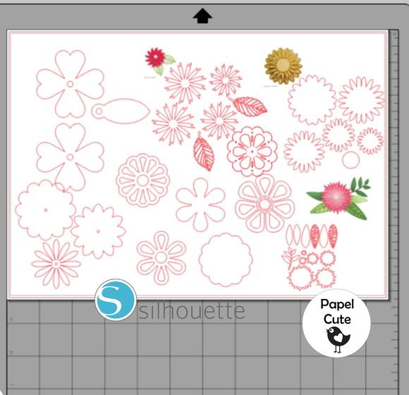 Arquivo de Corte Flores em Studio Silhouette