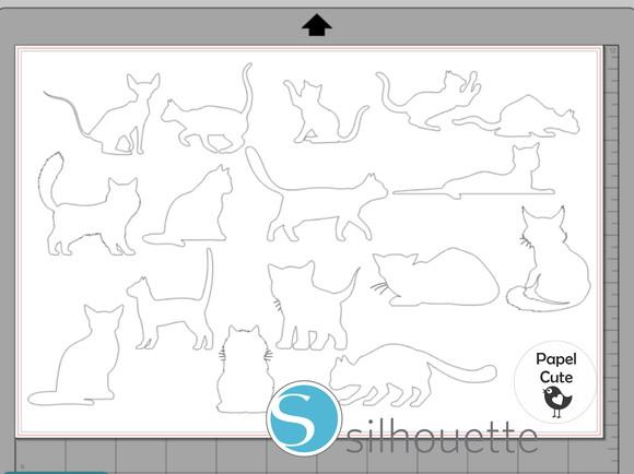 Arquivo de Corte Gatinhos em Studio Silhouette