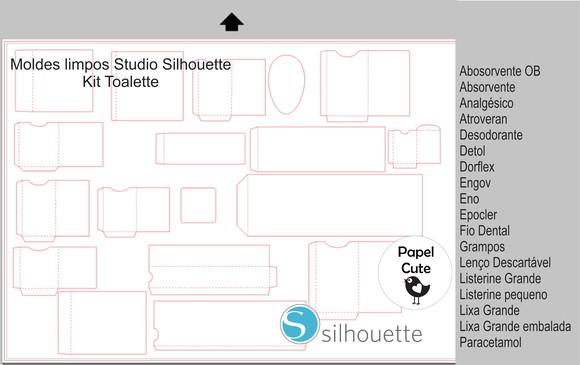 Arquivo de Corte Moldes Toalette em Studio Silhouette
