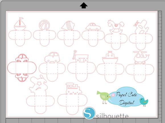 Arquivo Forminhas Brinquedos em Studio Silhouette