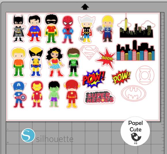Arquivos de Corte Super Heróis em Studio Silhouette