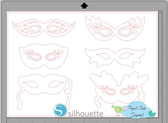 Arquivos de Corte Máscaras em Studio Silhouette