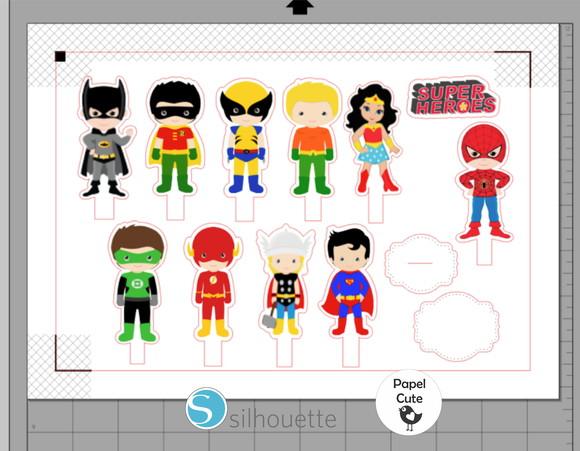 Arquivos de Corte Vingadores 3d em Studio Silhouette