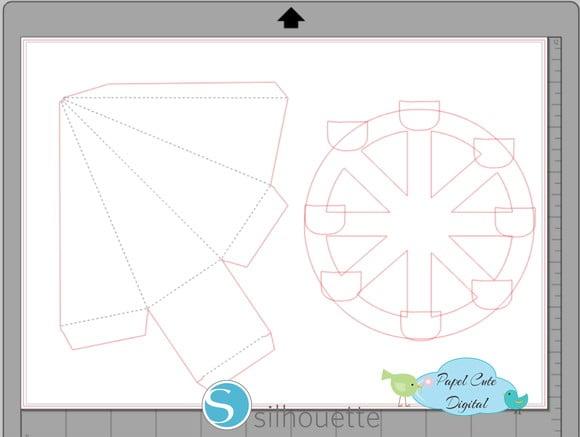 Molde Cone Roda Gigante em Studio Silhouette