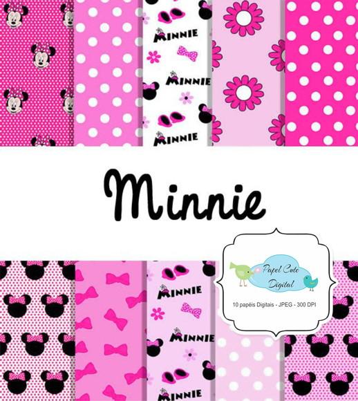 Papéis Digitais Minnie Rosa B