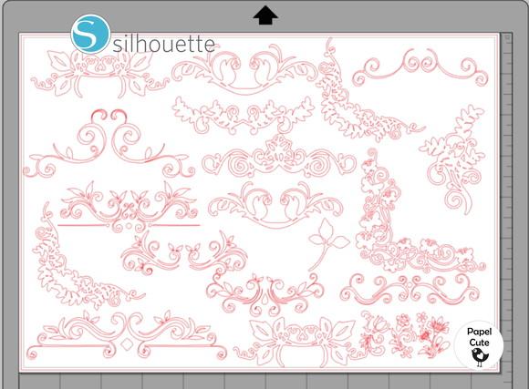 Recorte Arabescos em Studio Silhouette