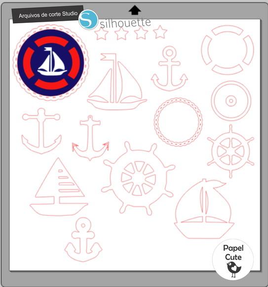 Recorte para Silhouette Studio Marinheiro / Náutico