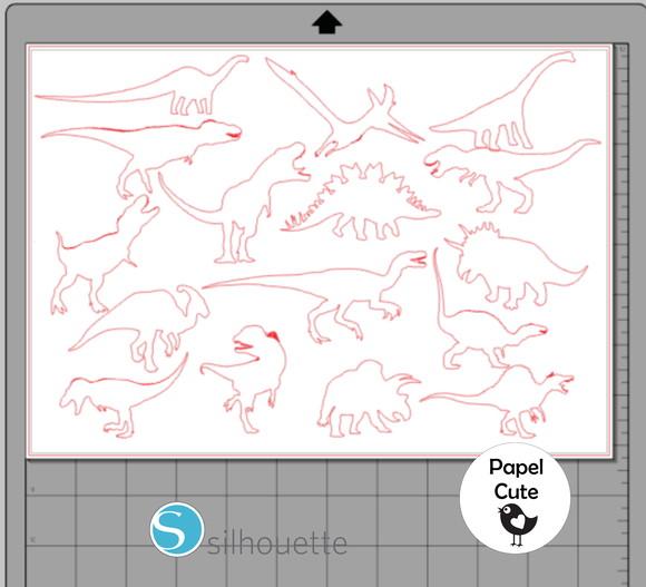 Recortes Dinossauros em Studio Silhouette