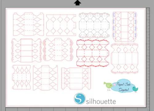 11 Moldes Limpos Caixas Bala em Studio Silhouette