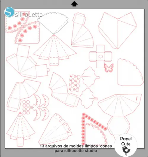13 Arquivos de Corte Cone em Studio Silhouette