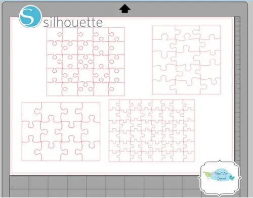 4 Arquivos de Corte Quebra Cabeça em Studio Silhouette