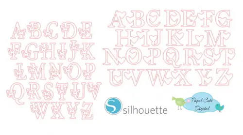 Arquivo de Corte 2 Alfabetos Decorativos Studio Silhouette