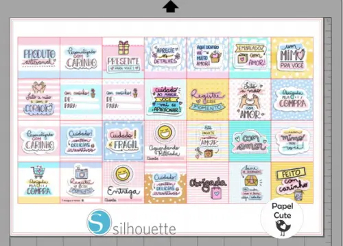 Arquivo de Corte Adesivos para Embalagem em Studio Silhouett