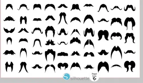 Arquivo de Corte Bigodes 1 em Studio Silhouette