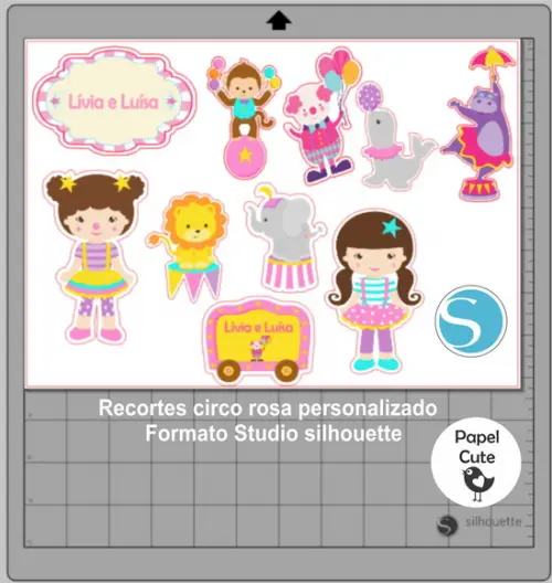 Arquivo de Corte Circo Rosa em Studio Silhouette